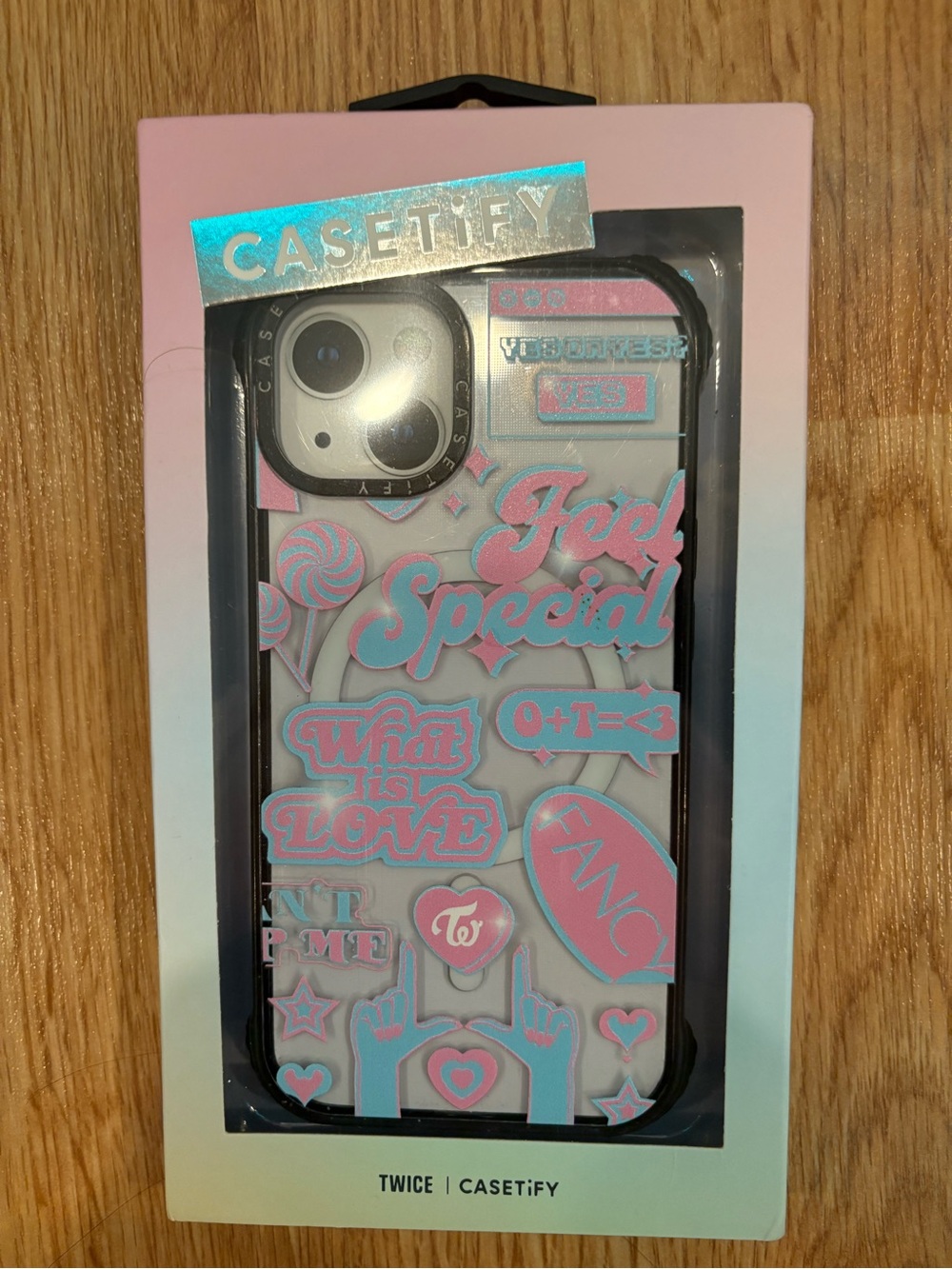 CASETiFY TWICE Pink & Blue iPhone 14 Case